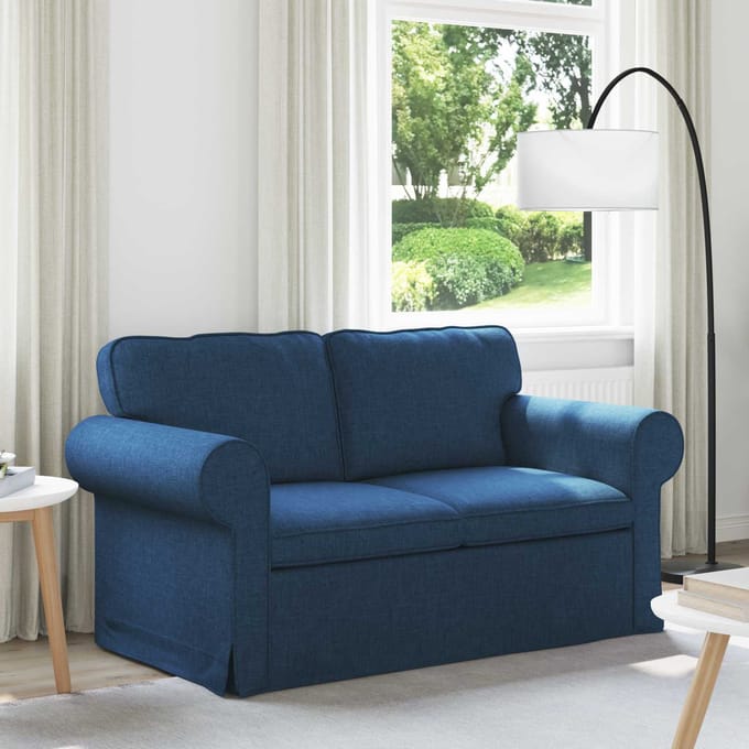 vidaXL Bank Blauw 155 x 82 x 80 cm Stof