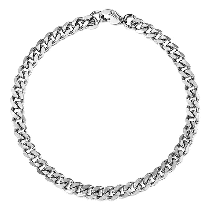 Zilverkleurige Roestvrij Stalen Armband 5mm - LMPiercings