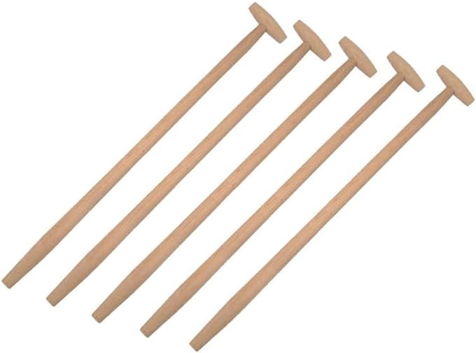 Houten Spadesteel met T-greep voor Tuinvork en Schep, 90 cm