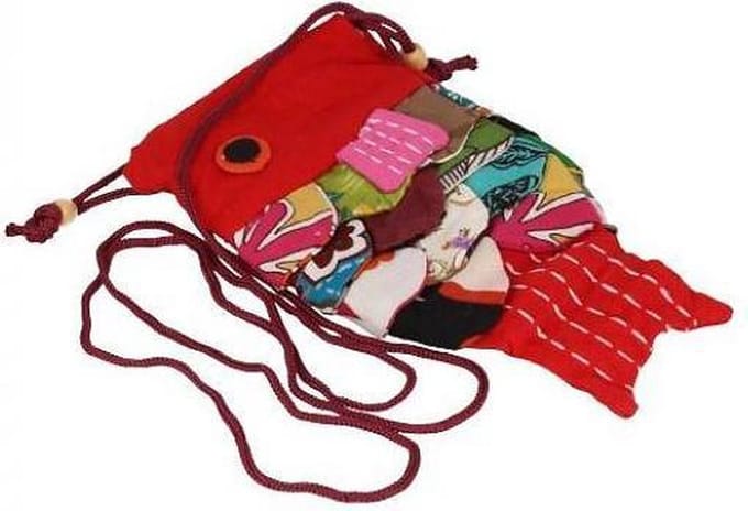 Vis pouch handtas schoudertas Rood
