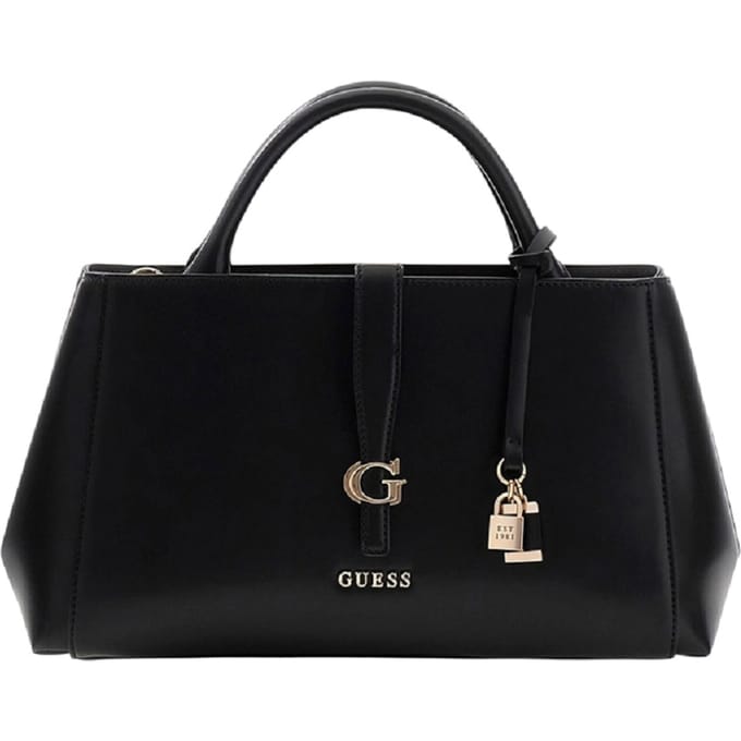 GUESS handtas schoudertas Carrie Girlfriend Satchel Black zwart