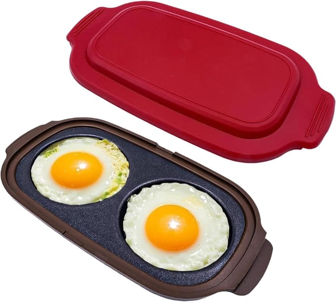AHD® Eierkoker magnetron - Eierkoker - Eierkoker electrisch - Rood - ‎24cm x 13cm x 2cm