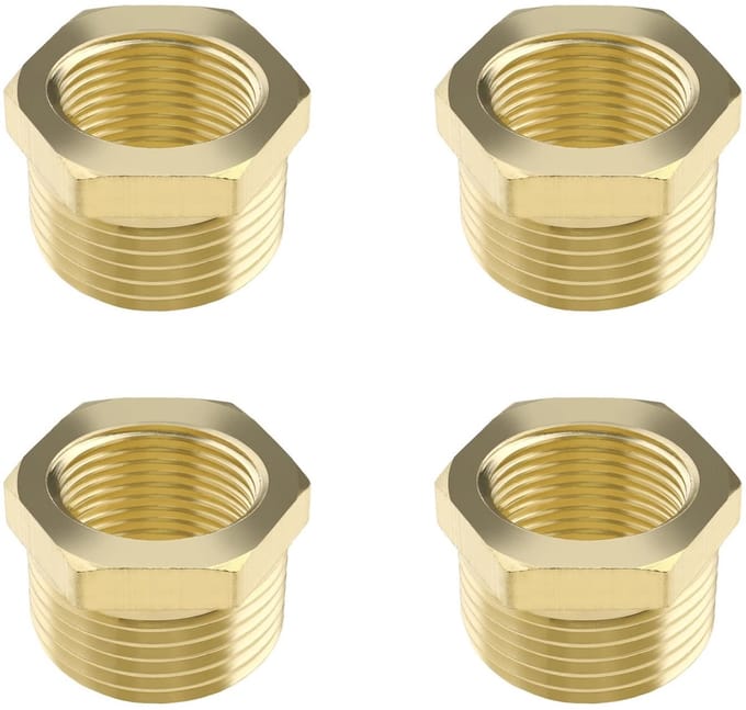 Dailygoods - 4 Stuks Messing Reducerende Connector voor Waterleidingen