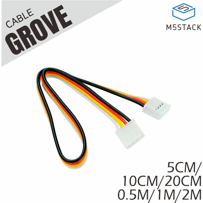M5Stack officiële ongebogen Grove-kabel 1m/2m/50cm/20cm/10cm/5cm