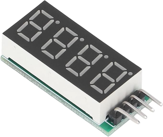 Digitale 4-cijferige LED Display Module met I2C Interface voor 5V/3.3V Toepassingen - Perfect voor Projecten en DIY Elektronica