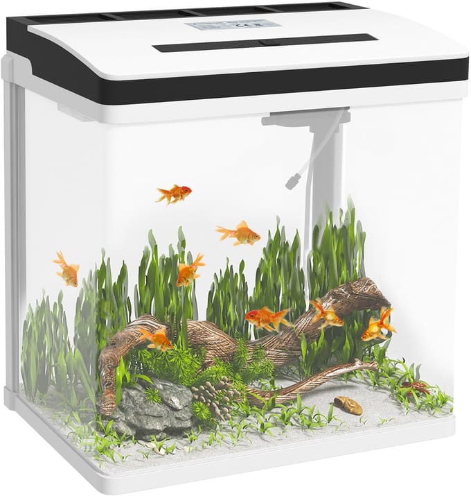 PawHut-Aquarium-Glas-38x26x39,5cm-Wit