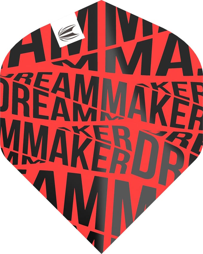 Target Dimitri van den Bergh Brass Pro Ultra NO2 Red - Dart Flights