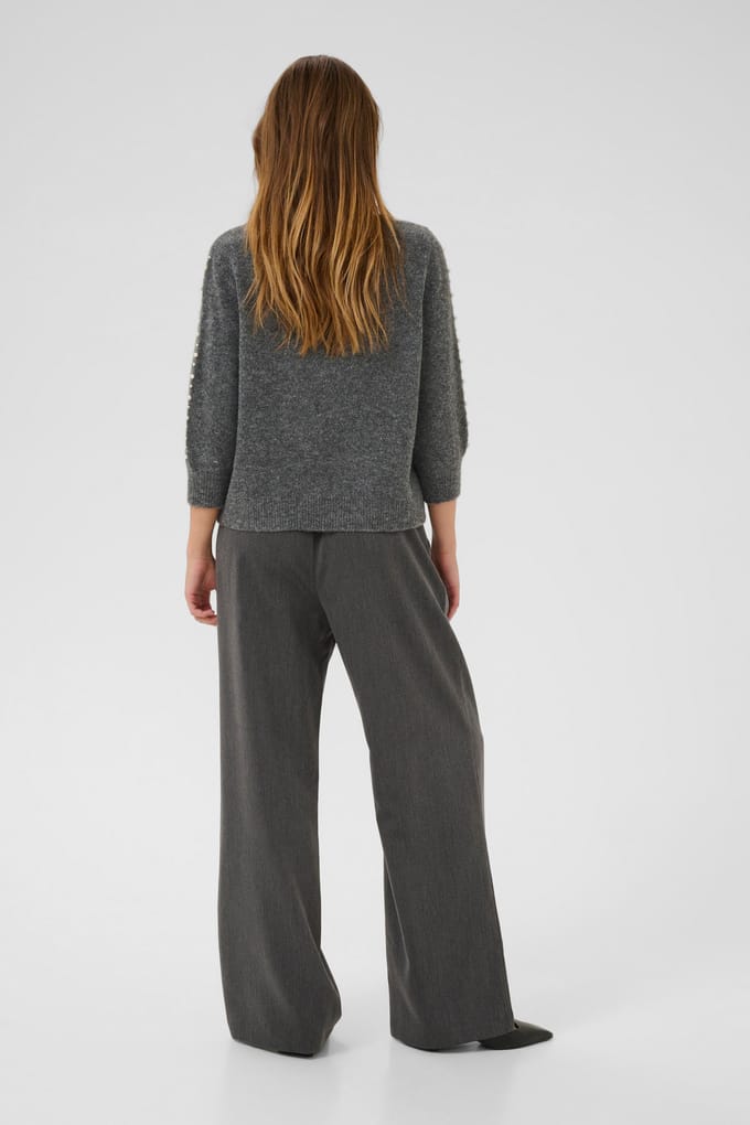 Kaffe Trui Kabetty Pullover 10510632 100123 Grey Melange Dames Maat - XS