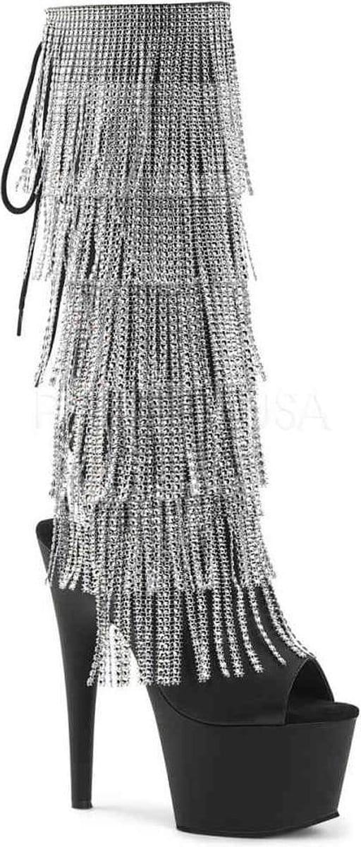 EU 37 = US 7 | ADORE-2024RSF | 7 Heel, 2 3/4 PF Lace-Up Stretch PF Knee Boot, Side Zip