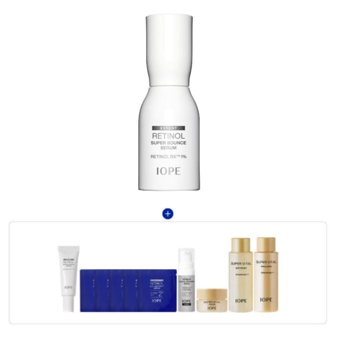 IOPE Sérum Rétinol Super Bounce 50ml Set de Soin Rétinol Anti-Âge white