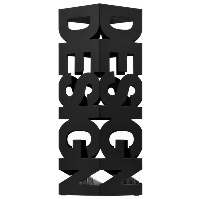 vidaXL - Parapluhouder - design - staal - zwart
