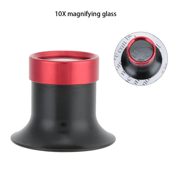 Horlogereparatie 10x Vergrootglas Loep Handvat Horlogereparatiegereedschap red