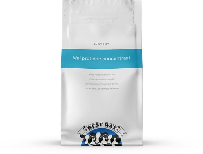 BEST WAY Whey Protein Concentrate 80% - Proteine poeder - Puur ingrediënt 1 KG- Puur ingrediënt
