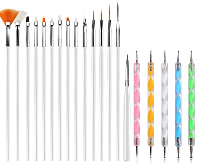 Dailygoods- Nail Art Borstels Set 15 Stks - Nail Art Pennen - Dotting