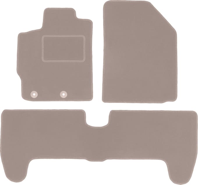 Beige velours matten voor: Toyota Yaris II hatchback (2005-2011)