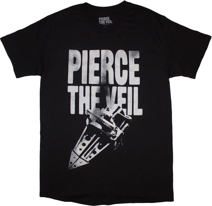 Pierce The Veil - Large Text Heren T-shirt - 2XL - Zwart