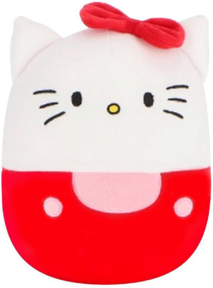 Hello Kitty (Rood) Squishy Kawaii Pluche Knuffel 25 cm
