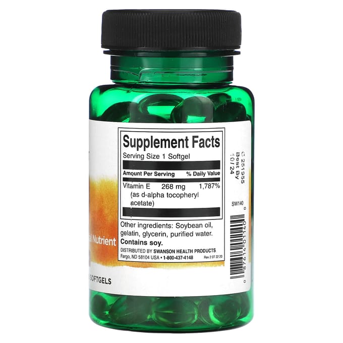 Vitamine E, 400 IE, 100 Softgels