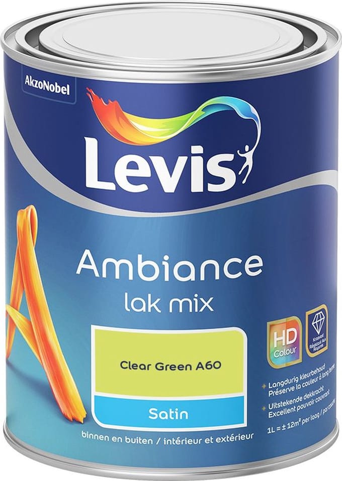 Levis - Ambiance Lak Satin Mix - Clear Green A60 - Mengverf - 1 L