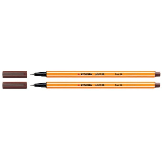 STABILO point 88 - Fineliner 0,4 mm - Bruin - per stuk