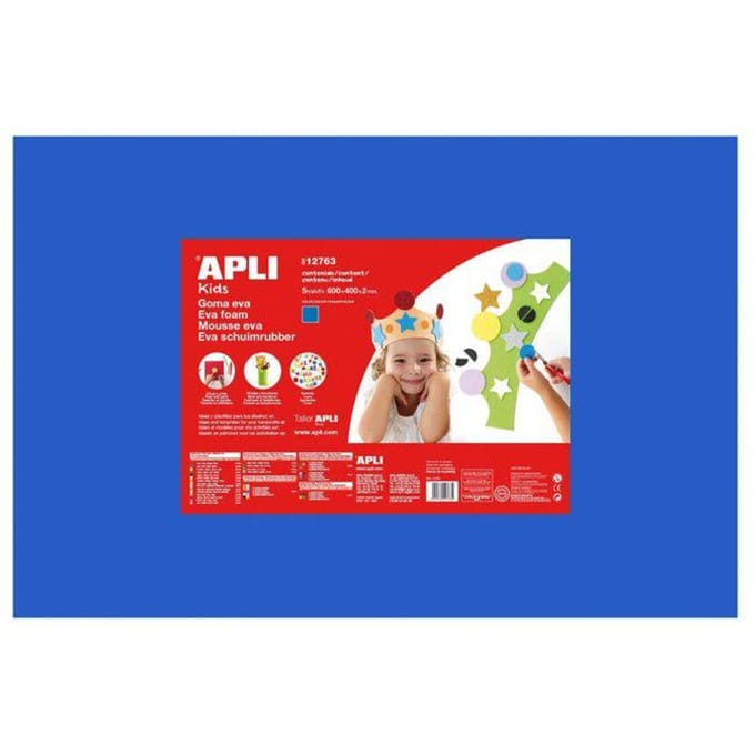 Apli Kids EVA Foam vellen 60 x 40 cm Blauw - 5 vel