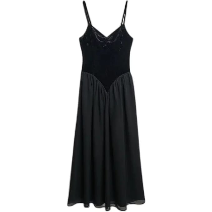 Dames midi corset jurk van fluweel Superdry