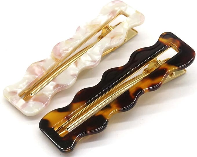Haarspelden - Set 2 Stuks - Haarclips - 8,5 cm - Bruin