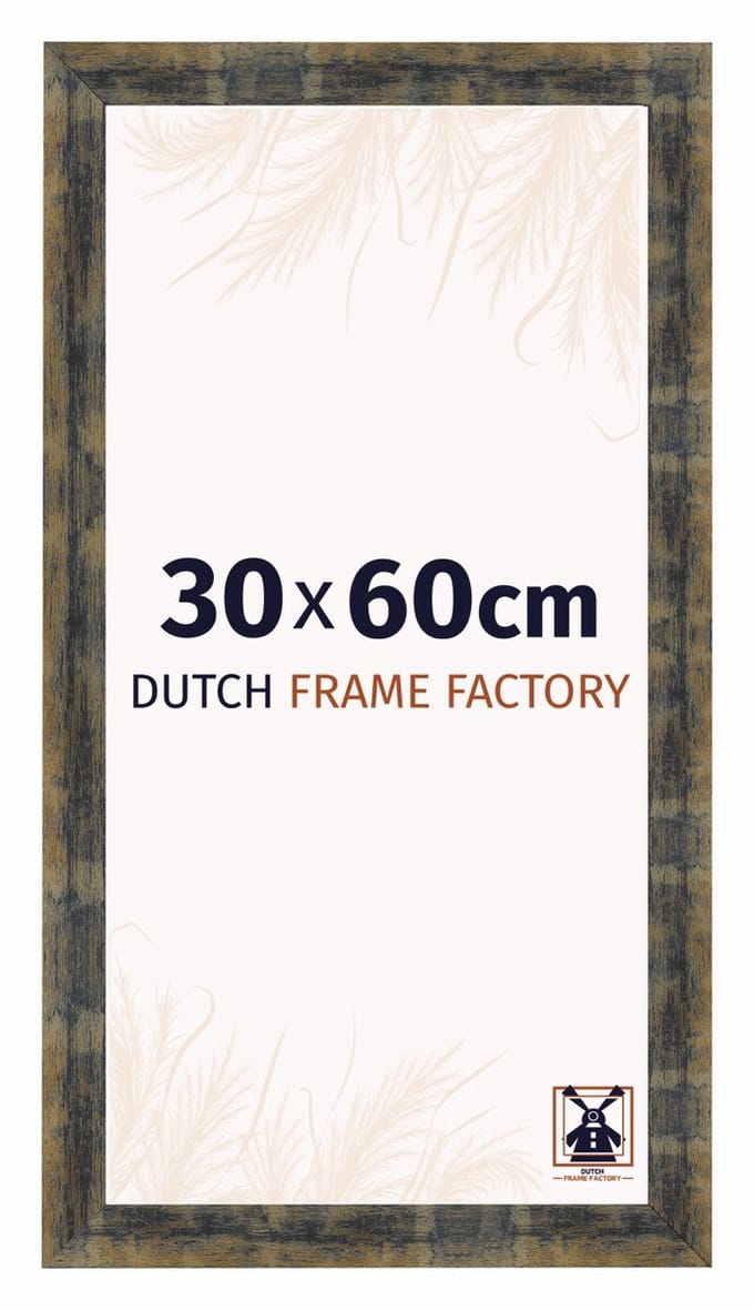 Fotolijst 30x60 cm - MDF - Blauw Goud Gemeleerd - Praag