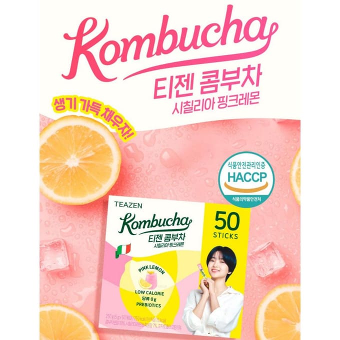 [TEAZEN] Thé Kombucha Citron Rose de Sicile 50EA