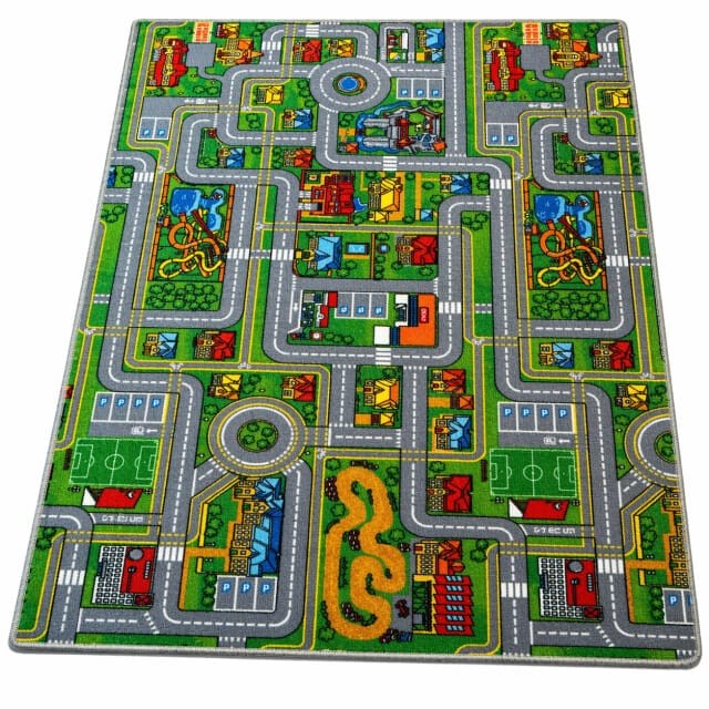 Muratap Speelkleed stad – groot kinderkleed met anti-slip onderkant- 140x200cm