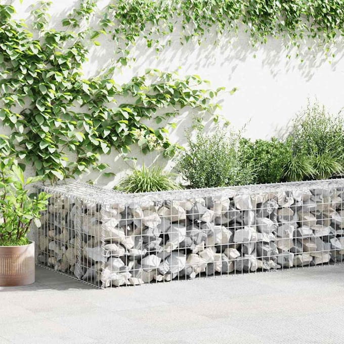 vidaXL - Gabion - mand - 100x50x50 - cm - gegalvaniseerd - staal
