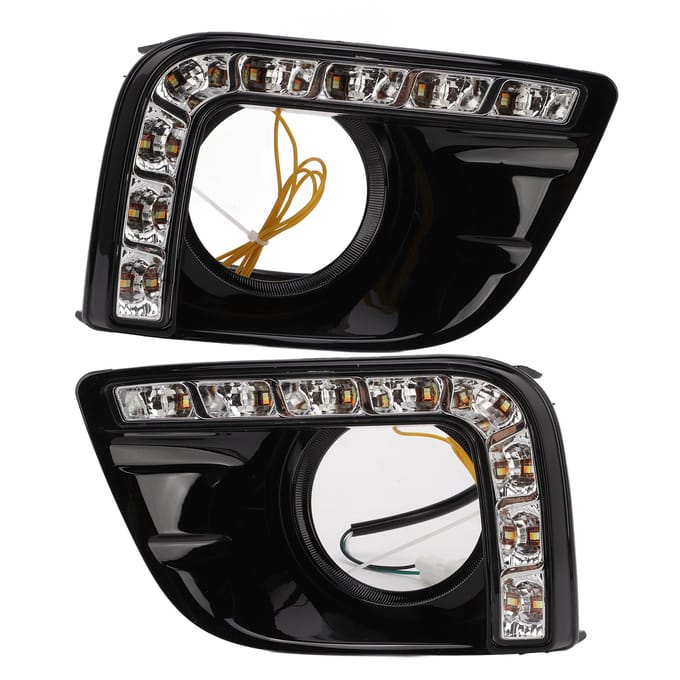 1 Set DRL Dagrijverlichting Auto LED Mistkoplamp 3 Kleuren Vervanging voor PRADO 2010‑2013 gray
