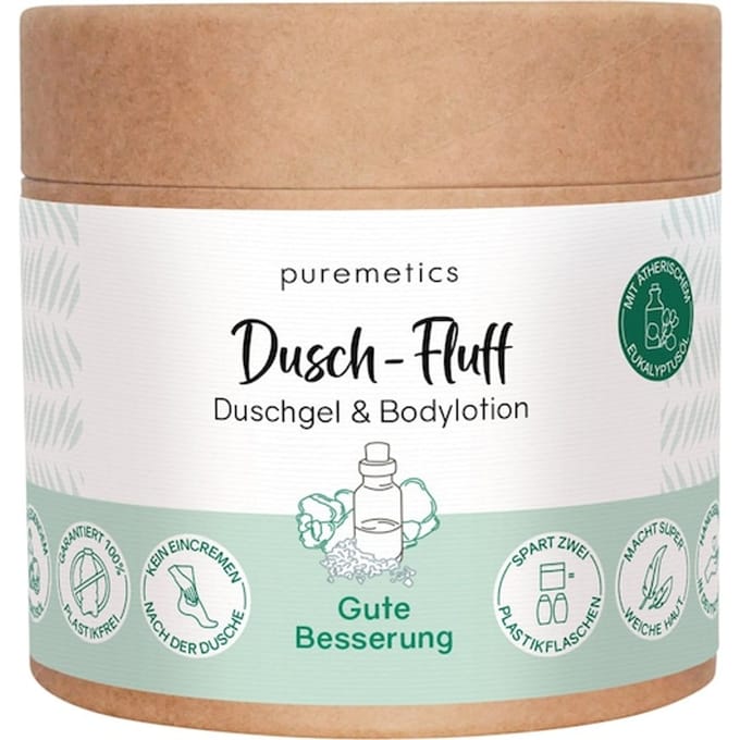 puremetics 3in1 doucheverzorging Dusch-Fluff Beterschap Body scrub Unisex 200 g