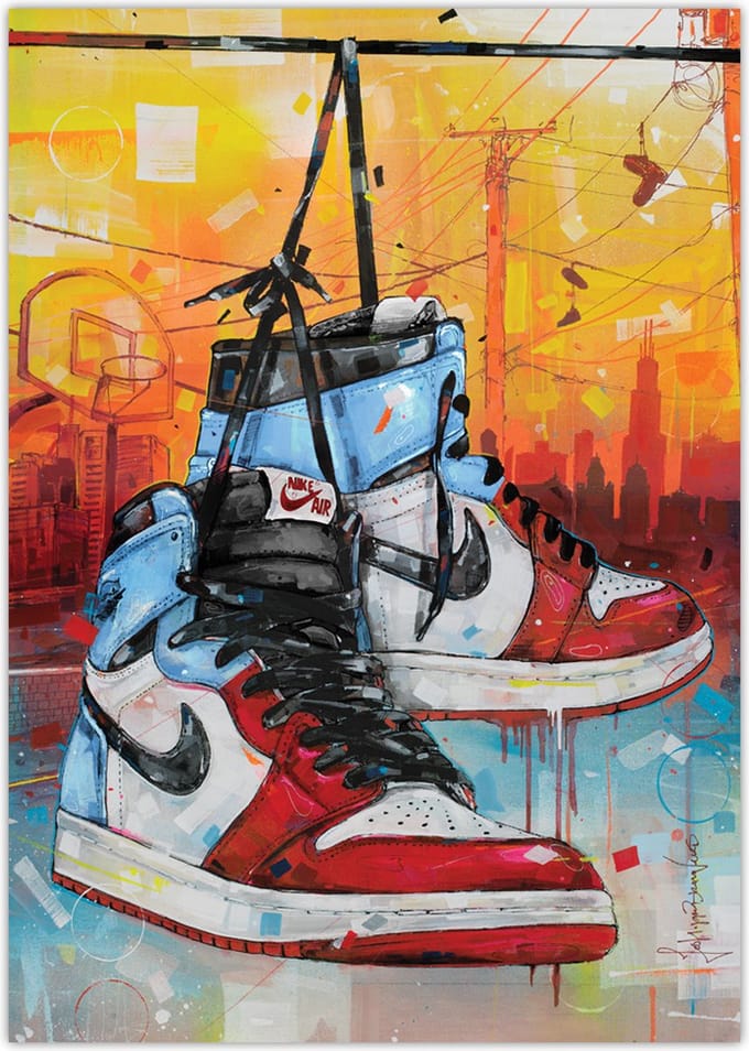 Sneaker poster powerlines fearless Chicago 29,7x42 cm (A3)