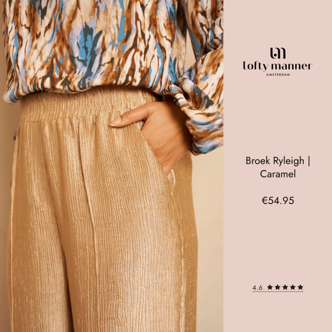 Lofty Manner Broek Trouser Ryleigh Rg37 Caramel Dames Maat - XS