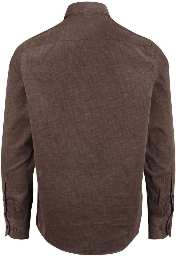 CASA MODA Sport casual fit overhemd - ribfluweel - bruin