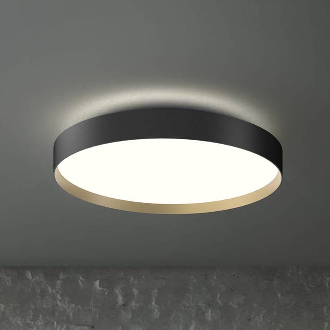 LOOM DESIGN LED plafondlamp Lucia zwart/goudkleurig Ø 60 cm