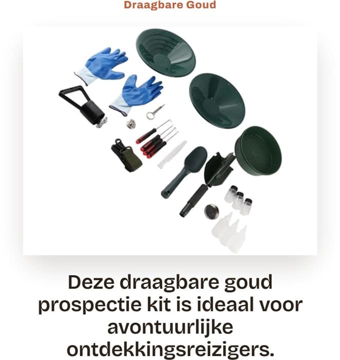 Dailygoods - Draagbare Goud Prospectie Kit met Vouwen Sluice Box