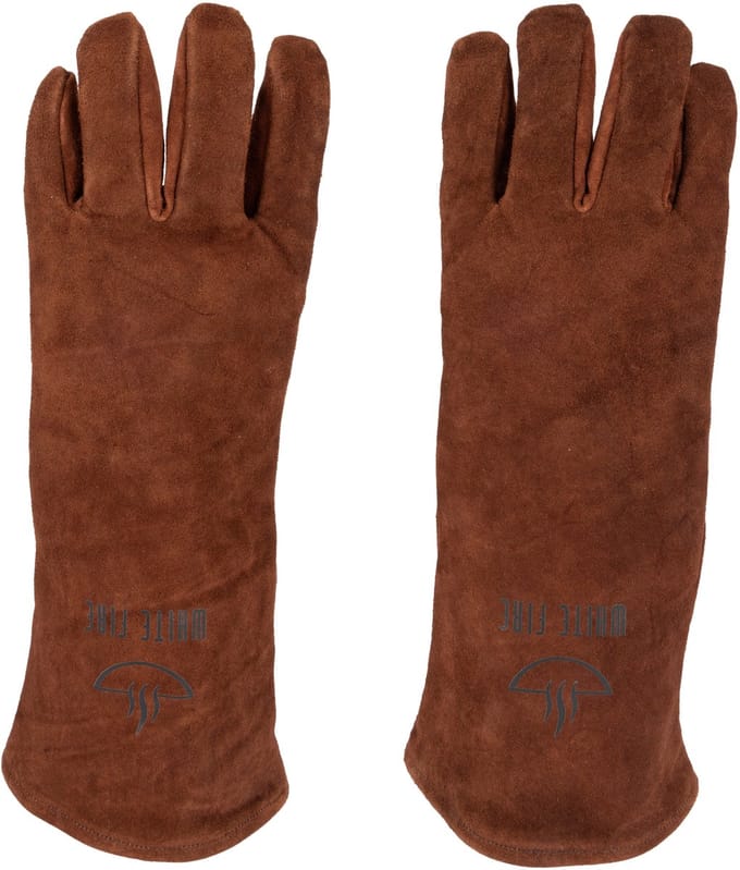 White Fire BBQ Handschoenen / Ovenhandschoenen Leer - Bruin - 2 stuks