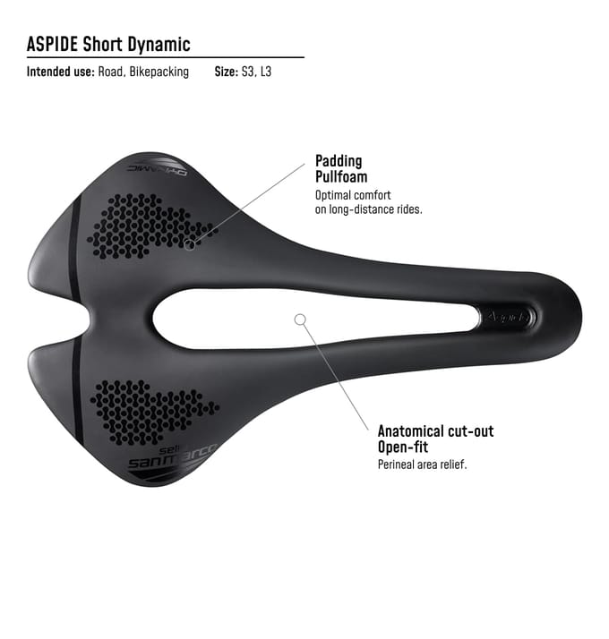 Zadel Selle San Marco Aspide Short Open-Fit Dynamic