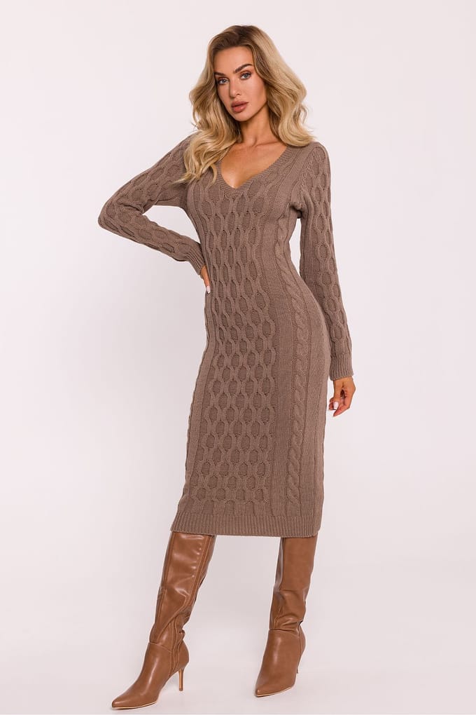 Knit Shape Dress - Braun / Einheitsgröße