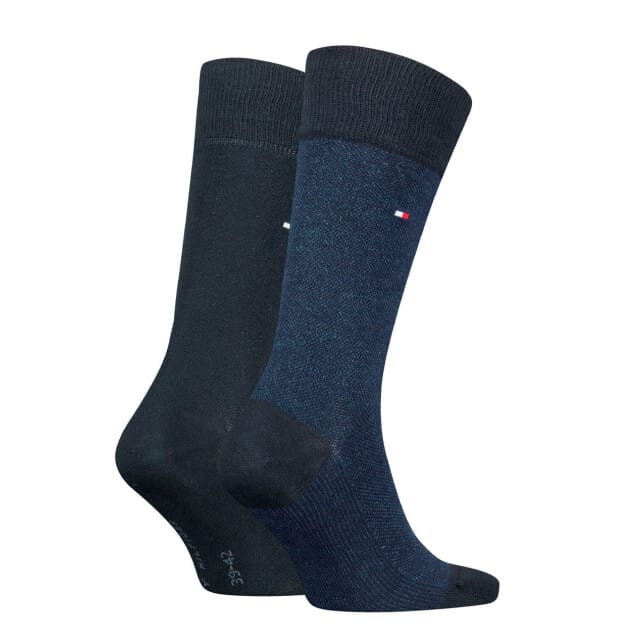 Tommy Hilfiger heren klassieke sokken 2-pack - Dark Navy - 43-46