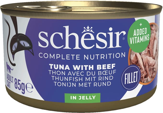 Schesir Kattenvoer Tonijn - Rund - 85 gr