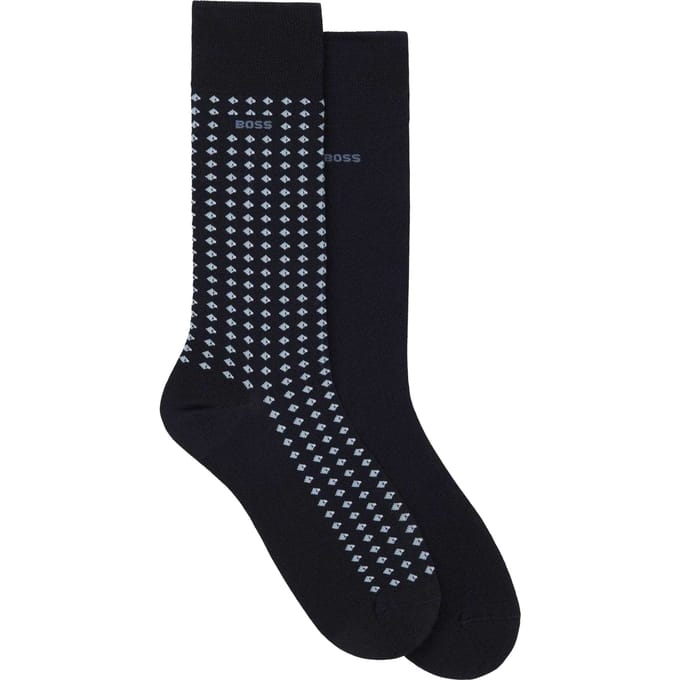 Hugo Herenbemanningssokken (Pakket van 2) (Donkerblauw)