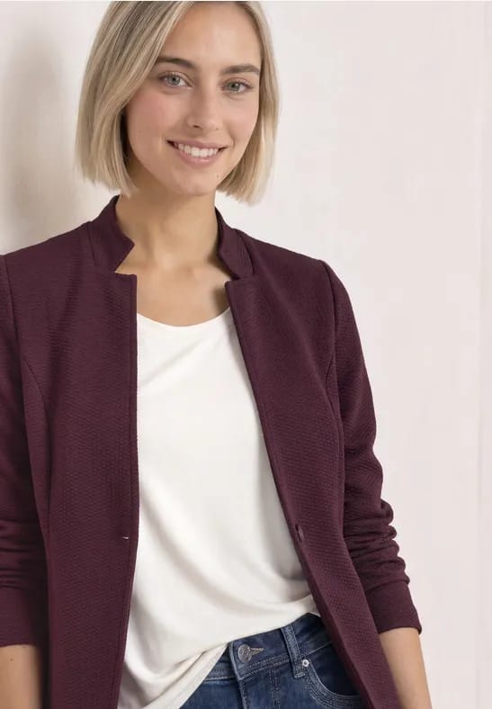 Blazer met reverskraag en structuur