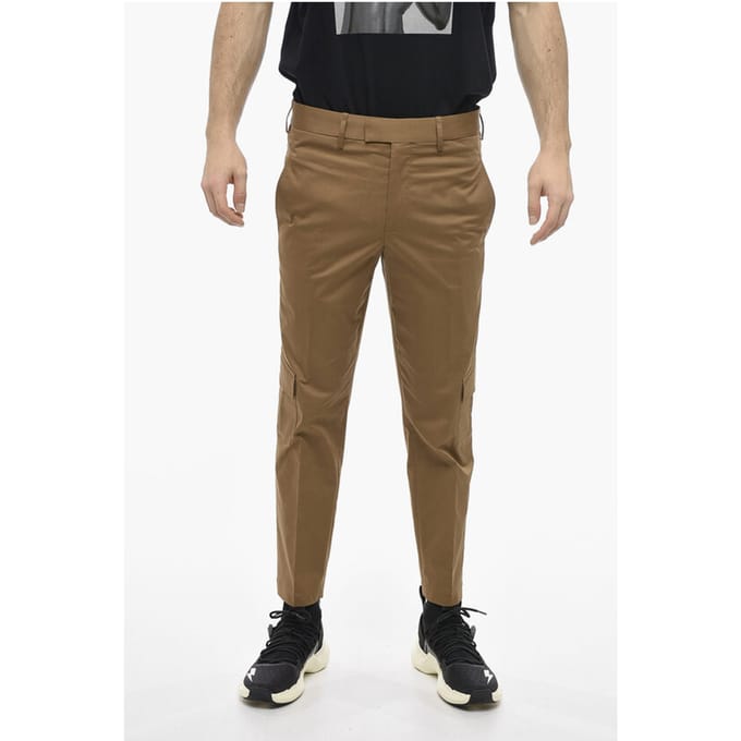 Stretchkatoenen NATE Skinny Fit Cargo-broek in bruin