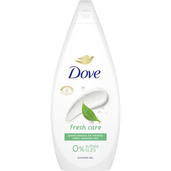 Dove - Douchecrème Fresh Care - 12 x 720 ml - Voordeelverpakking