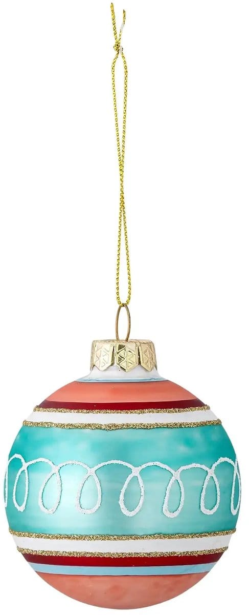 Bloomingville Kerstbal glas blauw Kota