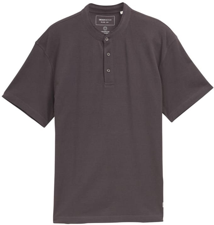 Tom Tailor Denim - Relaxed poloshirt met opstaande kraag - Maat XS - Pavement Grey
