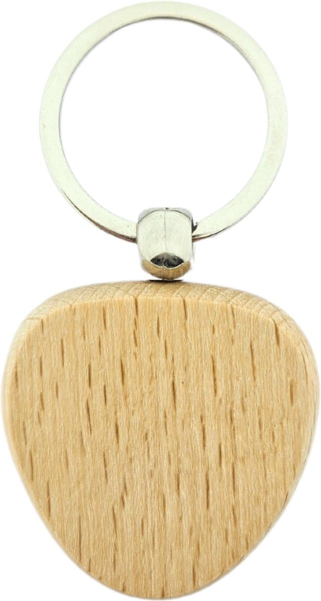 CombiCraft Blanco houten sleutelhanger driehoek 40x40mm - per 1 stuk